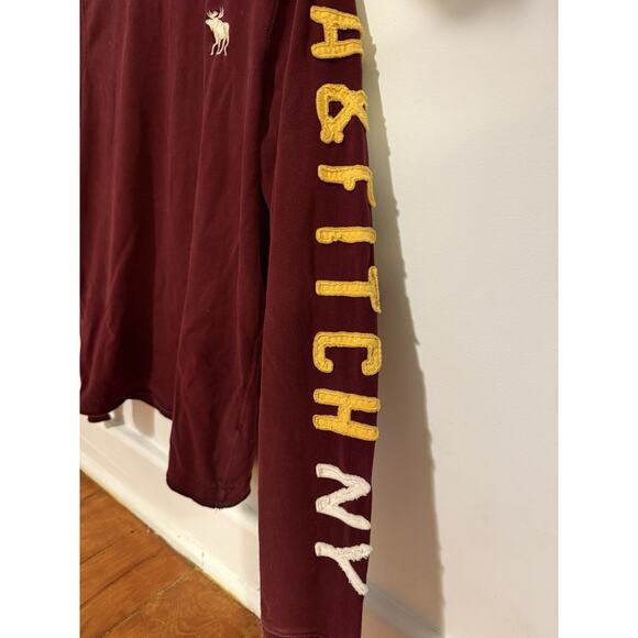 Abercrombie & Fitch Mens Medium Muscle Embroidered Long Sleeve Y2K - Picture 2 of 9